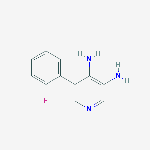 molecular formula C11H10FN3 B7837804 5-(2-Fluorophenyl)pyridine-3,4-diamine 