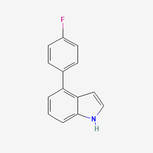 molecular formula C14H10FN B7837820 4-(4-氟苯基)-1H-吲哚 