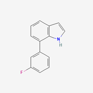 molecular formula C14H10FN B7837826 7-(3-fluorophenyl)-1H-indole 