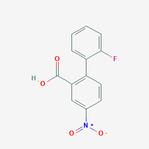 molecular formula C13H8FNO4 B7837837 2'-Fluoro-4-nitrobiphenyl-2-carboxylic acid 