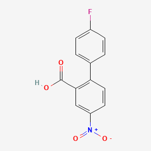 molecular formula C13H8FNO4 B7837841 4'-Fluoro-4-nitrobiphenyl-2-carboxylic acid 