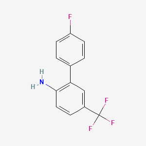 molecular formula C13H9F4N B7837871 4'-Fluoro-5-(trifluoromethyl)biphenyl-2-amine 