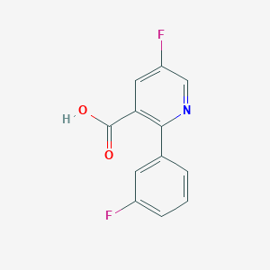 molecular formula C12H7F2NO2 B7837874 5-Fluoro-2-(3-fluorophenyl)nicotinic acid 