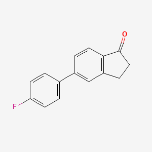 molecular formula C15H11FO B7837876 5-(4-Fluorophenyl)-2,3-dihydro-1H-inden-1-one 