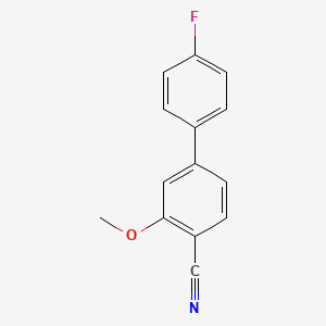 molecular formula C14H10FNO B7837894 4'-Fluoro-3-methoxybiphenyl-4-carbonitrile 