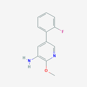 molecular formula C12H11FN2O B7837901 5-(2-Fluorophenyl)-2-methoxypyridin-3-amine 