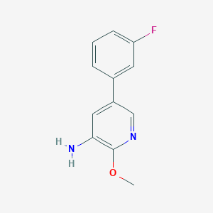 molecular formula C12H11FN2O B7837906 5-(3-Fluorophenyl)-2-methoxypyridin-3-amine 