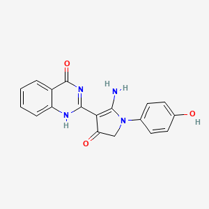 2-[5-amino-1-(4-hydroxyphenyl)-3-oxo-2H-pyrrol-4-yl]-1H-quinazolin-4-one