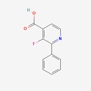 molecular formula C12H8FNO2 B7837994 3-Fluoro-2-phenyl-4-pyridinecarboxylic acid 