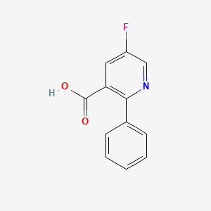 molecular formula C12H8FNO2 B7837999 5-Fluoro-2-phenyl-3-pyridinecarboxylic acid 