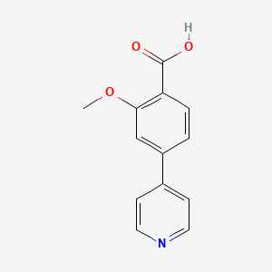 molecular formula C13H11NO3 B7838020 2-Methoxy-4-(pyridin-4-yl)benzoic acid 