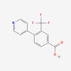 molecular formula C13H8F3NO2 B7838039 4-(Pyridin-4-yl)-3-(trifluoromethyl)benzoic acid 