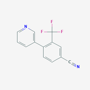 molecular formula C13H7F3N2 B7838045 4-(Pyridin-3-yl)-3-(trifluoromethyl)benzonitrile 