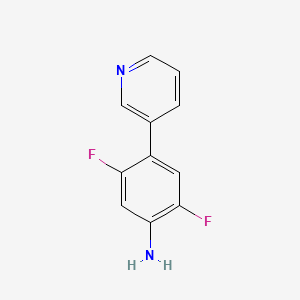 molecular formula C11H8F2N2 B7838069 2,5-Difluoro-4-(pyridin-3-yl)aniline 