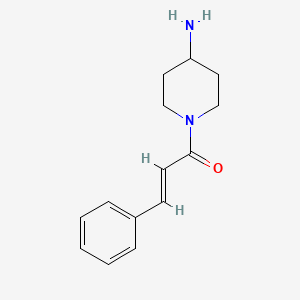 molecular formula C14H18N2O B7838099 (E)-1-(4-aminopiperidin-1-yl)-3-phenylprop-2-en-1-one 