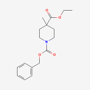 molecular formula C17H23NO4 B7838123 1-Benzyl 4-ethyl 4-methylpiperidine-1,4-dicarboxylate CAS No. 203521-95-3