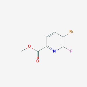 molecular formula C7H5BrFNO2 B7838143 Methyl 5-bromo-6-fluoro-pyridine-2-carboxylate 