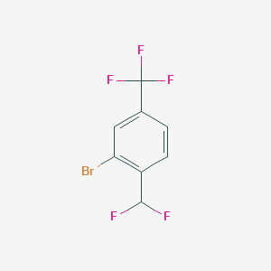molecular formula C8H4BrF5 B7838187 2-Bromo-1-(difluoromethyl)-4-(trifluoromethyl)benzene 