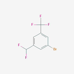 molecular formula C8H4BrF5 B7838191 1-Bromo-3-(difluoromethyl)-5-(trifluoromethyl)benzene 