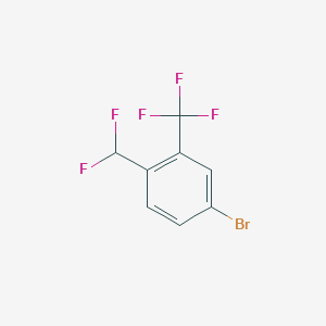 molecular formula C8H4BrF5 B7838198 4-Bromo-1-(difluoromethyl)-2-(trifluoromethyl)benzene 