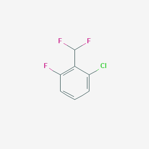 molecular formula C7H4ClF3 B7838205 1-Chloro-2-(difluoromethyl)-3-fluorobenzene 