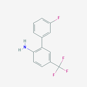 molecular formula C13H9F4N B7838242 3'-Fluoro-5-(trifluoromethyl)-[1,1'-biphenyl]-2-amine 