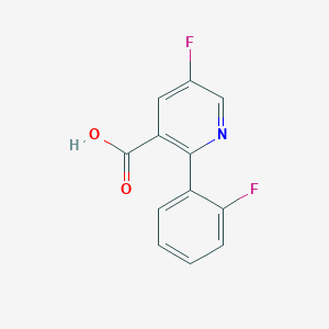 molecular formula C12H7F2NO2 B7838243 5-Fluoro-2-(2-fluorophenyl)nicotinic acid 