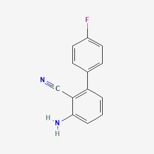 molecular formula C13H9FN2 B7838257 3-Amino-4'-fluoro-[1,1'-biphenyl]-2-carbonitrile 