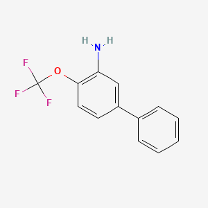 molecular formula C13H10F3NO B7838264 4-(Trifluoromethoxy)-[1,1'-biphenyl]-3-amine 