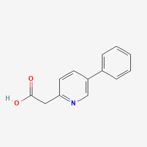 molecular formula C13H11NO2 B7838301 (5-Phenylpyridin-2-yl)acetic acid CAS No. 897016-92-1