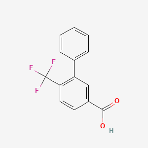 molecular formula C14H9F3O2 B7838315 2-(Trifluoromethyl)biphenyl-5-carboxylic acid 