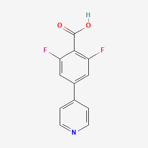molecular formula C12H7F2NO2 B7838329 2,6-Difluoro-4-(pyridin-4-yl)benzoic acid 