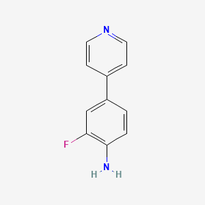 molecular formula C11H9FN2 B7838336 2-Fluoro-4-(pyridin-4-yl)aniline 