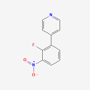molecular formula C11H7FN2O2 B7838348 4-(2-Fluoro-3-nitrophenyl)pyridine 