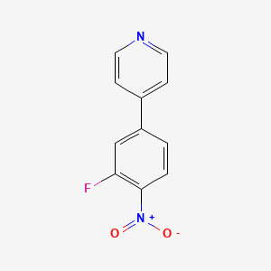 molecular formula C11H7FN2O2 B7838349 4-(3-Fluoro-4-nitrophenyl)pyridine 