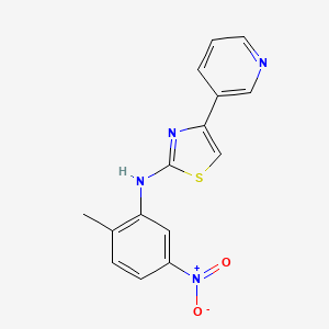 molecular formula C15H12N4O2S B7838375 N-(2-Methyl-5-nitrophenyl)-4-(pyridin-3-YL)-1,3-thiazol-2-amine CAS No. 1048007-94-8