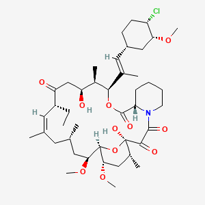 molecular formula C43H68ClNO11 B7838384 (1R,9S,12S,13R,14S,17R,18Z,21S,23S,24R,25S,27R)-12-[(E)-1-[(1R,3R,4S)-4-chloro-3-methoxycyclohexyl]prop-1-en-2-yl]-17-ethyl-1,14-dihydroxy-23,25-dimethoxy-13,19,21,27-tetramethyl-11,28-dioxa-4-azatricyclo[22.3.1.04,9]octacos-18-ene-2,3,10,16-tetrone 