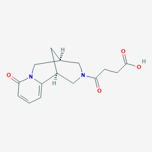 molecular formula C15H18N2O4 B7838423 4-Oxo-4-[(1S,9S)-6-oxo-7,11-diazatricyclo[7.3.1.02,7]trideca-2,4-dien-11-yl]butanoic acid 
