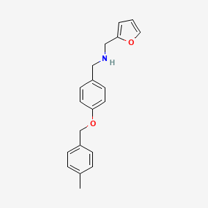 molecular formula C20H21NO2 B7838425 Furan-2-ylmethyl-[4-(4-methyl-benzyloxy)-benzyl]-amine 