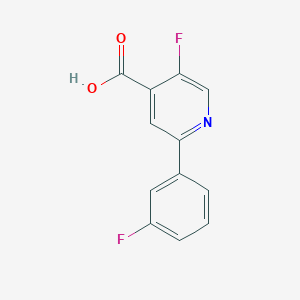 molecular formula C12H7F2NO2 B7838485 5-Fluoro-2-(3-fluorophenyl)isonicotinic acid 