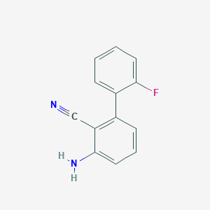 molecular formula C13H9FN2 B7838486 3-Amino-2'-fluoro-[1,1'-biphenyl]-2-carbonitrile 