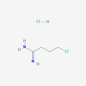 molecular formula C4H10Cl2N2 B7838551 4-Chlorobutanimidamide;hydrochloride 