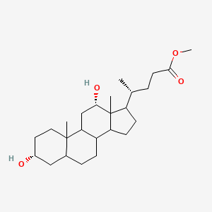 molecular formula C25H42O4 B7838603 methyl (4R)-4-[(3R,12S)-3,12-dihydroxy-10,13-dimethyl-2,3,4,5,6,7,8,9,11,12,14,15,16,17-tetradecahydro-1H-cyclopenta[a]phenanthren-17-yl]pentanoate 