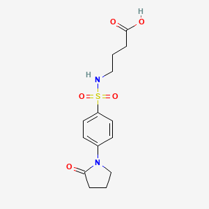 molecular formula C14H18N2O5S B7838634 4-({[4-(2-Oxopyrrolidin-1-yl)phenyl]sulfonyl}amino)butanoic acid 