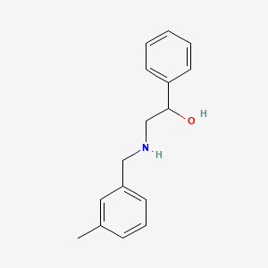 molecular formula C16H19NO B7838650 2-{[(3-Methylphenyl)methyl]amino}-1-phenylethan-1-ol 