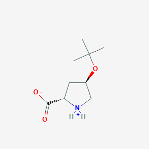 molecular formula C9H17NO3 B7838697 (2S,4R)-4-[(2-methylpropan-2-yl)oxy]pyrrolidin-1-ium-2-carboxylate 