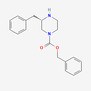molecular formula C19H22N2O2 B7838715 (S)-3-Benzyl-piperazine-1-carboxylic acid benzyl ester 