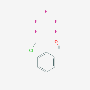 molecular formula C10H8ClF5O B7838722 1-Chloro-3,3,4,4,4-pentafluoro-2-phenylbutan-2-ol 