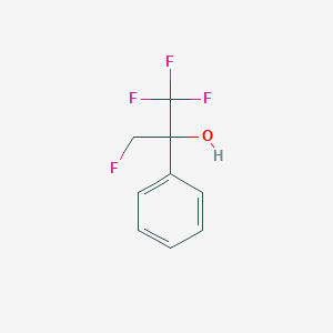 molecular formula C9H8F4O B7838730 1,1,1,3-Tetrafluoro-2-phenylpropan-2-ol 
