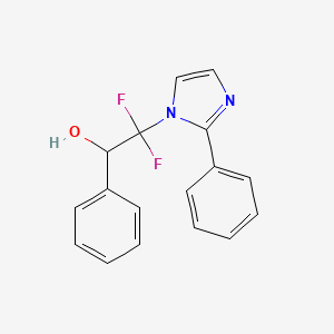 molecular formula C17H14F2N2O B7838737 2-Phenyl-imidazol-1-yl-2,2-difluoro-1-phenylethanole 